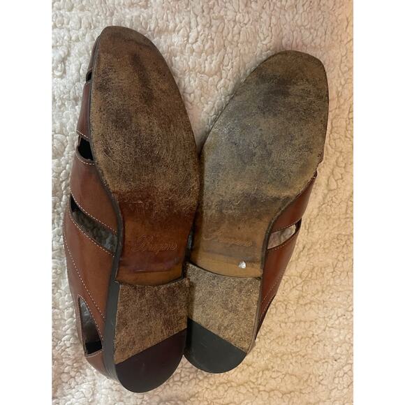Bragano Mens Fisherman Sandals Size 9 Brown Leather Buckle Summer Dress Shoes main image 8